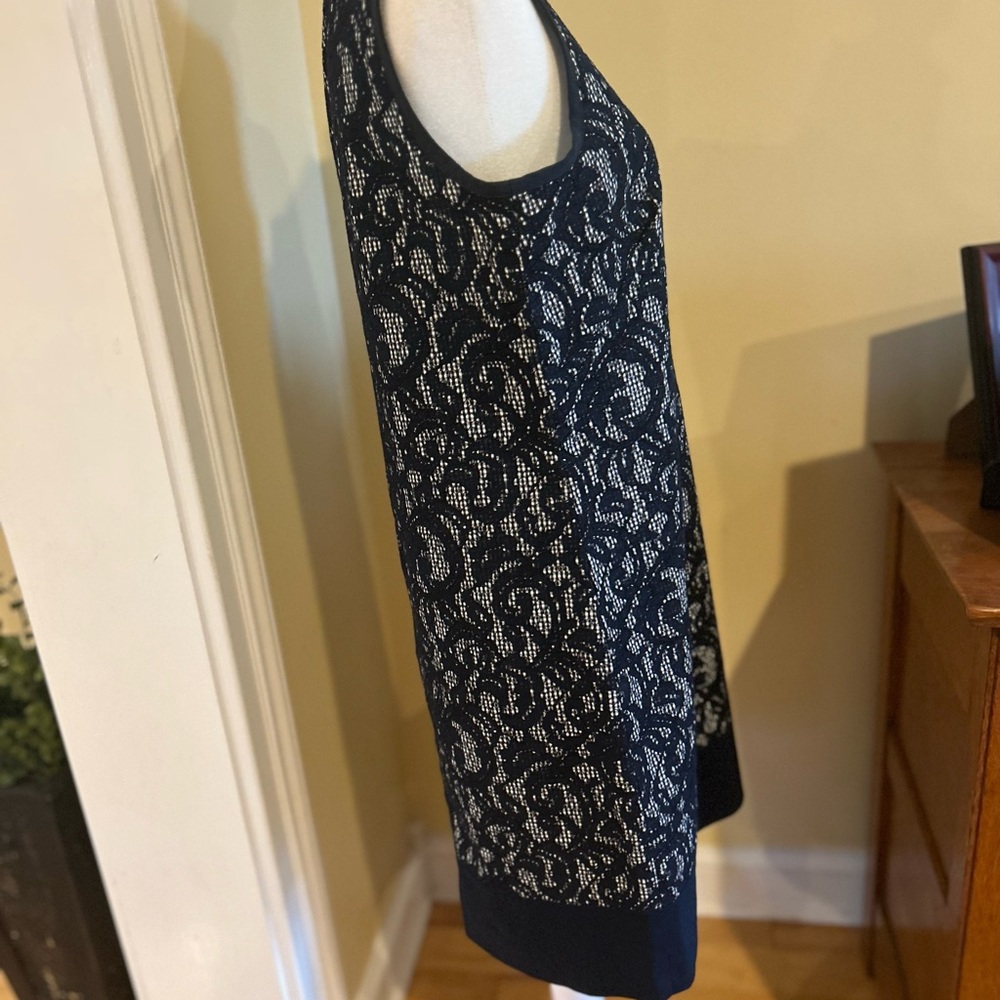Brooks Brothers Navy and White Midi Sheath Dress - Picture 4 of 12